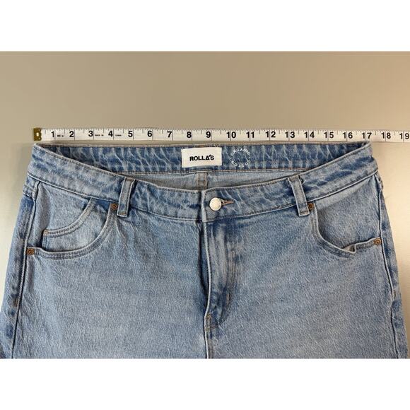 Rollas Womens Dallas Low Rise Slim Bootcut Denim Jeans 31 Light Rodeo Western - Picture 2 of 12